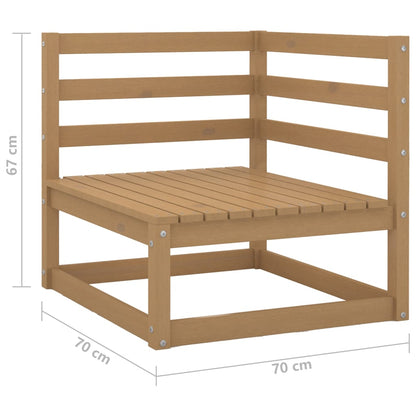 vidaXL Set Salotto Giardino e Cuscini 13 pz Legno Massello Pino Ambra