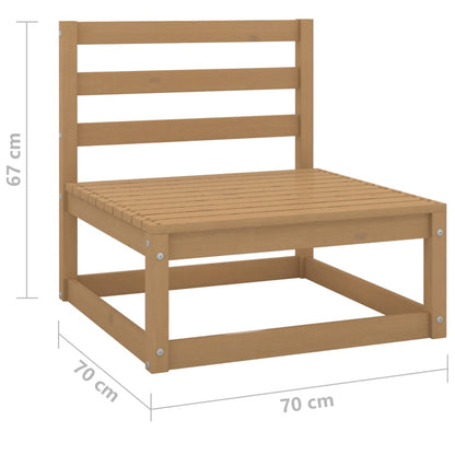 vidaXL Set Salotto Giardino e Cuscini 12 pz Legno Massello Pino Ambra