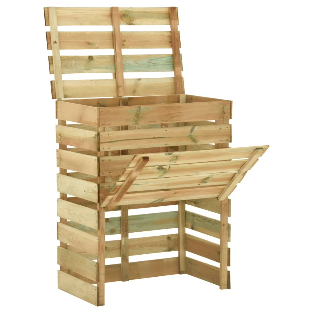 vidaXL Compostiere da Giardino Doghe 4 pz 80x50x100 cm Pino Impregnato