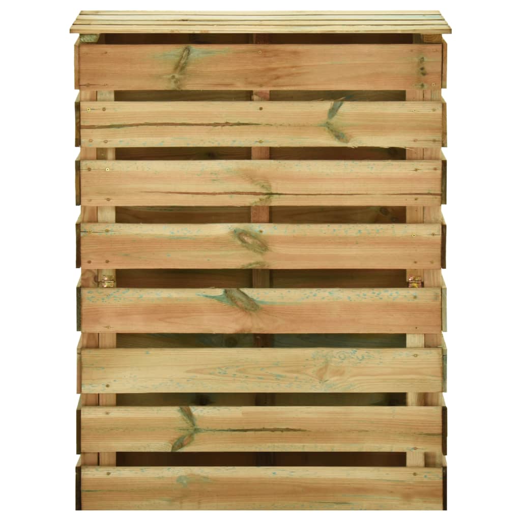 vidaXL Compostiere da Giardino Doghe 4 pz 80x50x100 cm Pino Impregnato