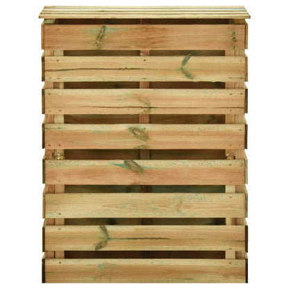 vidaXL Compostiere da Giardino Doghe 4 pz 80x50x100 cm Pino Impregnato