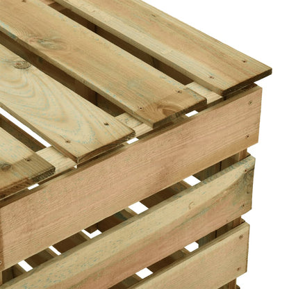 vidaXL Compostiere da Giardino Doghe 4 pz 80x50x100 cm Pino Impregnato