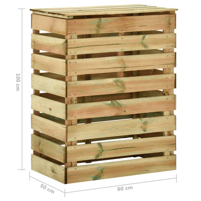 vidaXL Compostiere da Giardino Doghe 4 pz 80x50x100 cm Pino Impregnato