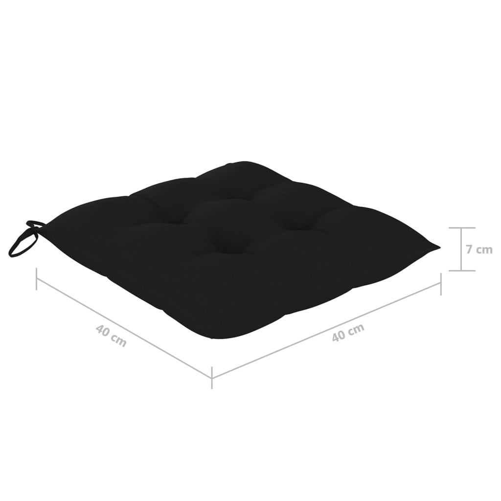 vidaXL Sedie da Giardino Pieghevoli 8 pz con Cuscini Massello Acacia