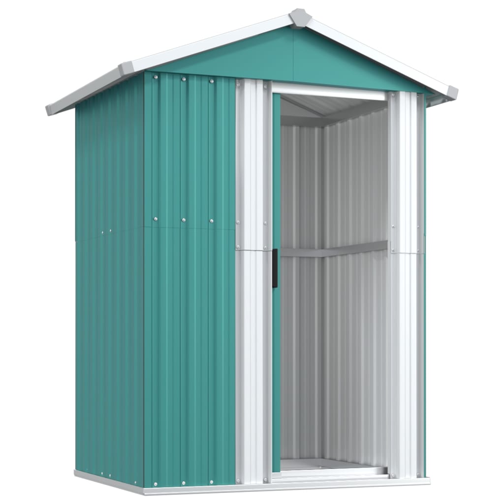 vidaXL Capanno da Giardino Verde 126x97,5x177 cm Acciaio Zincato