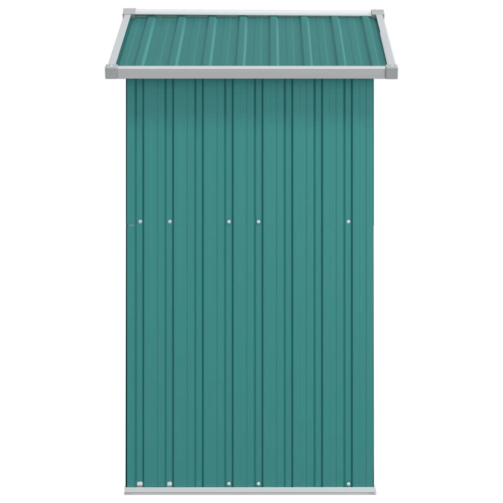 vidaXL Capanno da Giardino Verde 126x97,5x177 cm Acciaio Zincato