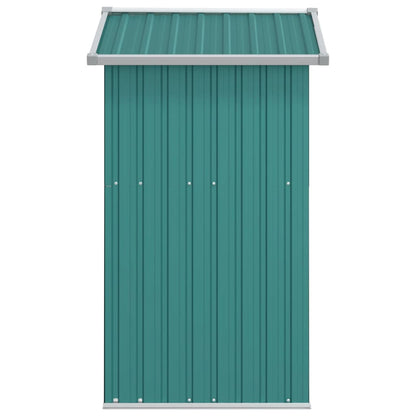 vidaXL Capanno da Giardino Verde 126x97,5x177 cm Acciaio Zincato