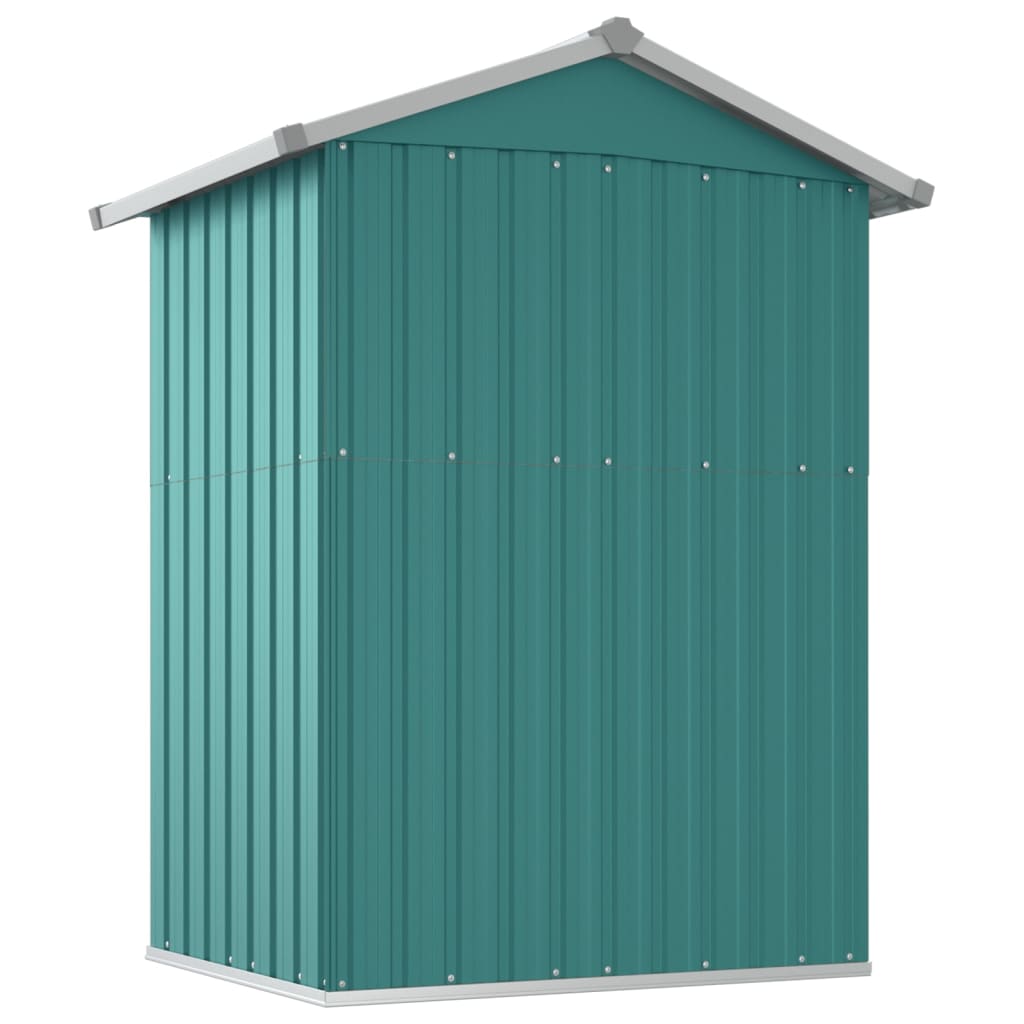 vidaXL Capanno da Giardino Verde 126x97,5x177 cm Acciaio Zincato
