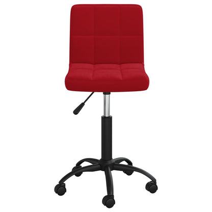 vidaXL Sedie da Pranzo Girevoli 2 pz Rosso Vino in Velluto