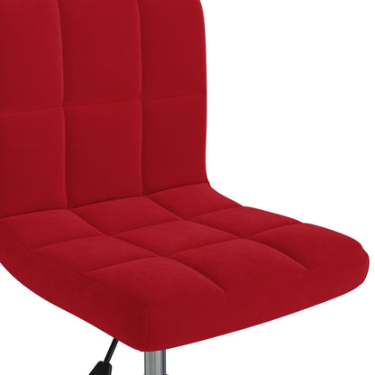 vidaXL Sedie da Pranzo Girevoli 2 pz Rosso Vino in Velluto