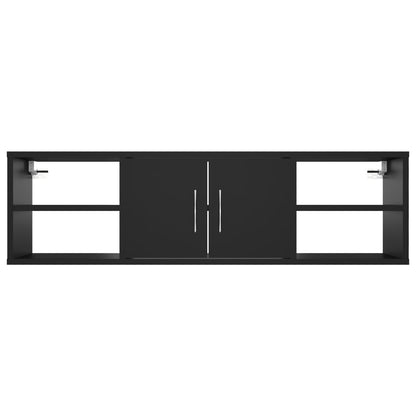 vidaXL Scaffale a Parete Nero 102x30x29 cm in Legno Multistrato