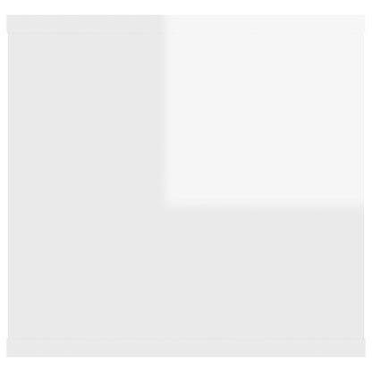 vidaXL Scaffale a Parete Bianco Lucido 102x30x29 cm Legno Multistrato