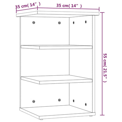 vidaXL Credenza Grigia 35x35x55 cm in Legno Multistrato