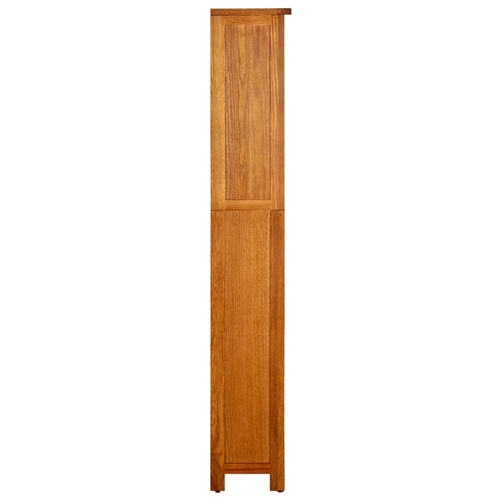vidaXL Libreria a 5 Ripiani 45x22x140 cm in Legno Massello di Rovere