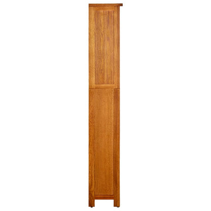 vidaXL Libreria a 5 Ripiani 45x22x140 cm in Legno Massello di Rovere