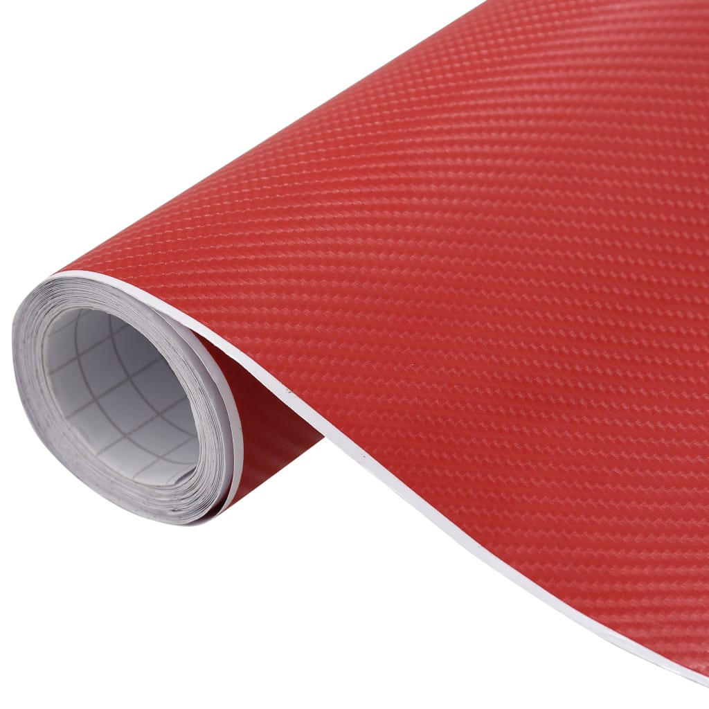 vidaXL Pellicole per Auto 2 pz 4D Rosse 100x150 cm+50x150 cm