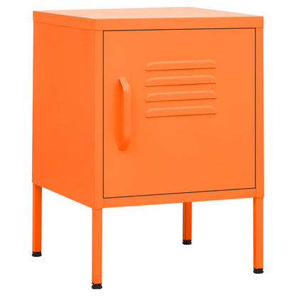 vidaXL Comodino Arancione 35x35x51 cm in Acciaio