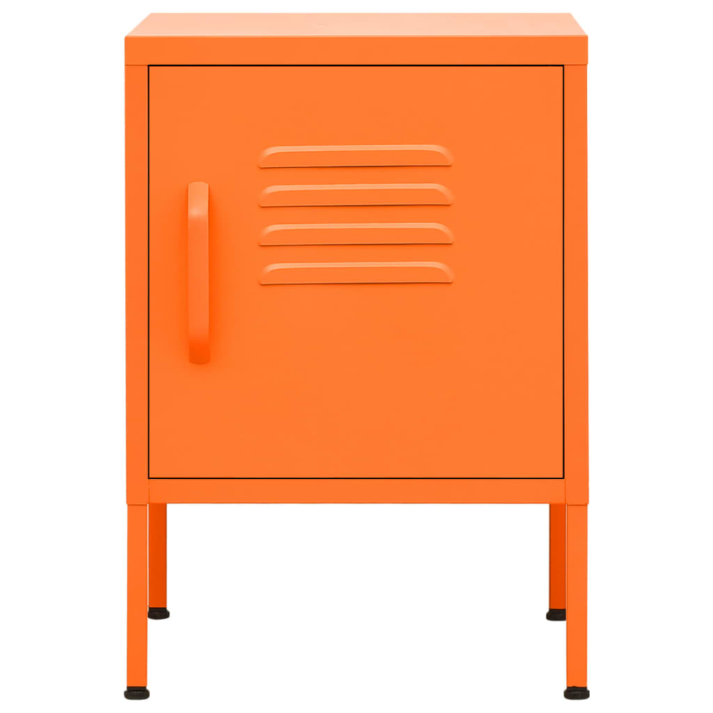 vidaXL Comodino Arancione 35x35x51 cm in Acciaio