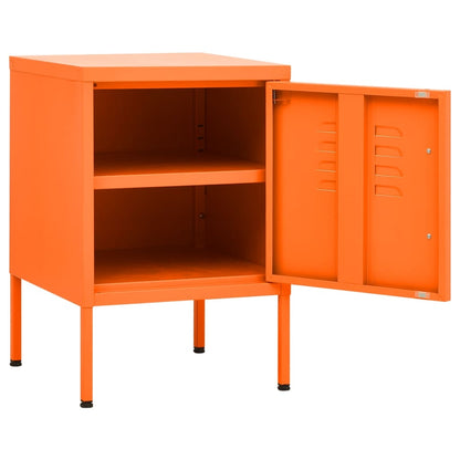 vidaXL Comodino Arancione 35x35x51 cm in Acciaio