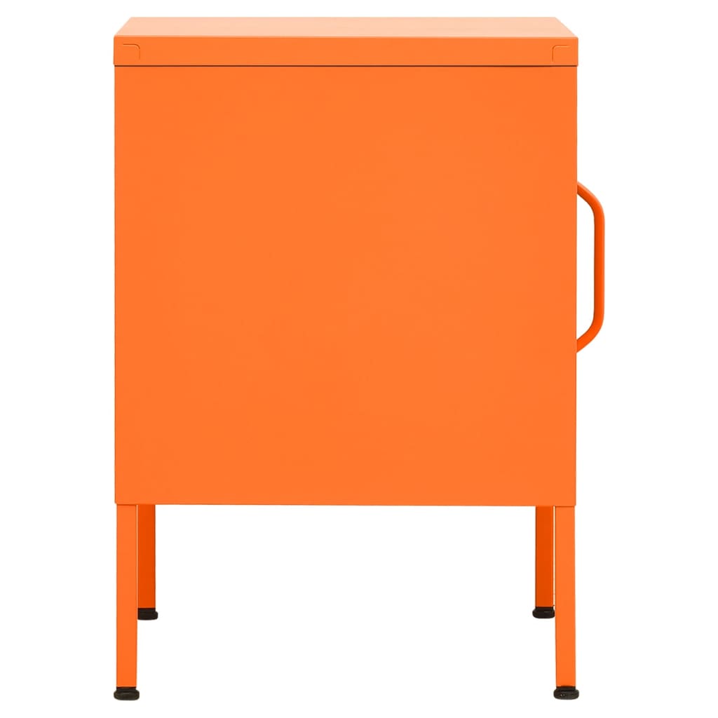 vidaXL Comodino Arancione 35x35x51 cm in Acciaio