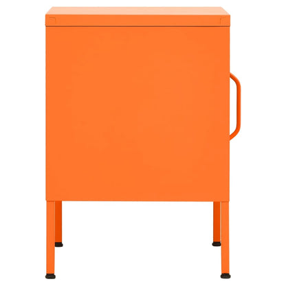 vidaXL Comodino Arancione 35x35x51 cm in Acciaio