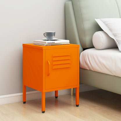 vidaXL Comodino Arancione 35x35x51 cm in Acciaio