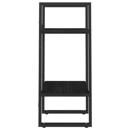 vidaXL Libreria a 2 Ripiani Nera 40x30x70 cm in Massello di Pino