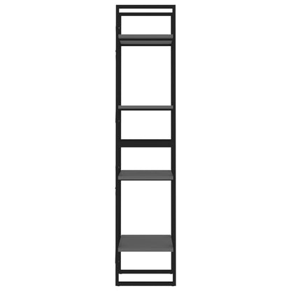 vidaXL Libreria a 4 Ripiani Grigia 40x30x140 cm in Legno Multistrato