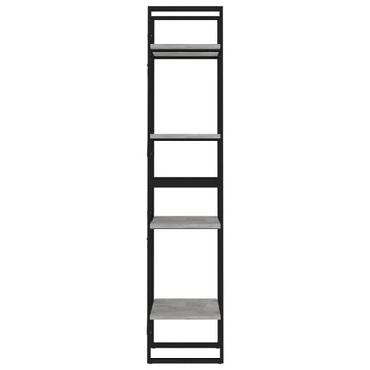 vidaXL Libreria 4 Ripiani Grigio Cemento 40x30x140cm Legno Multistrato
