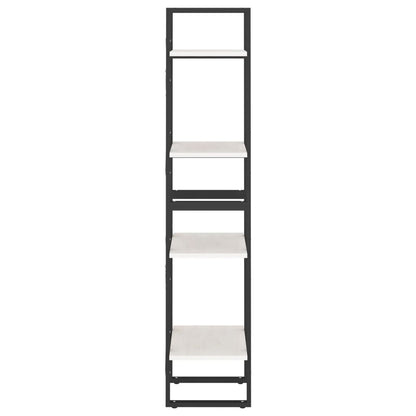 vidaXL Libreria a 4 Ripiani Bianca 40x30x140 cm in Massello di Pino
