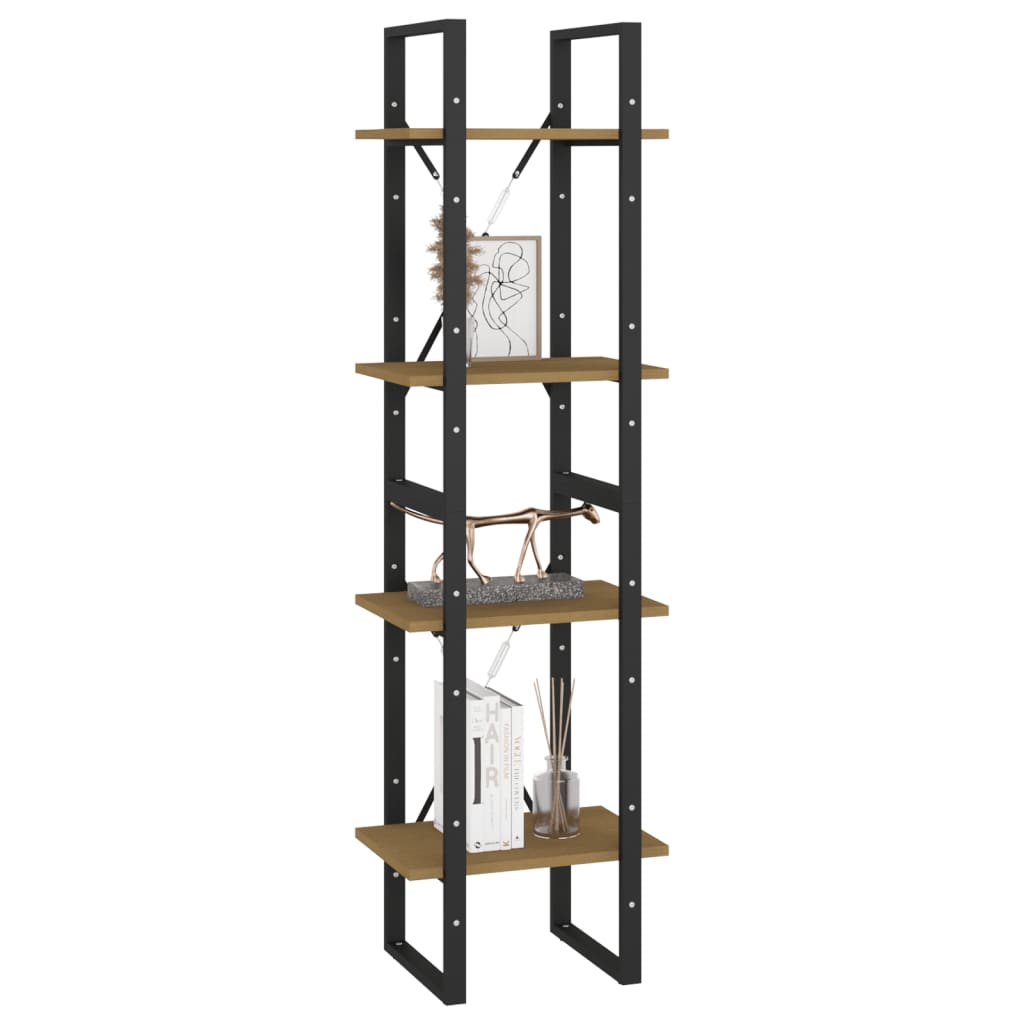 vidaXL Libreria a 4 Ripiani 40x30x140 cm in Legno Massello di Pino VIDAXL