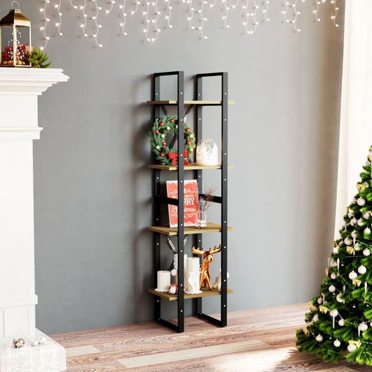 vidaXL Libreria a 4 Ripiani 40x30x140 cm in Legno Massello di Pino VIDAXL