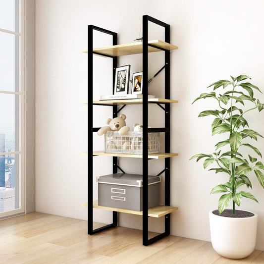 vidaXL Libreria a 4 Ripiani 60x30x140 cm in Legno Massello di Pino