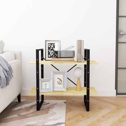 vidaXL Libreria a 2 Ripiani 80x30x70 cm in Legno Massello di Pino