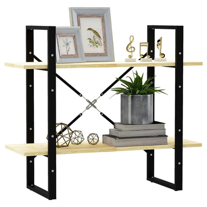 vidaXL Libreria a 2 Ripiani 80x30x70 cm in Legno Massello di Pino