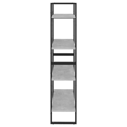 vidaXL Libreria 4 Ripiani Grigio Cemento 80x30x140cm Legno Multistrato