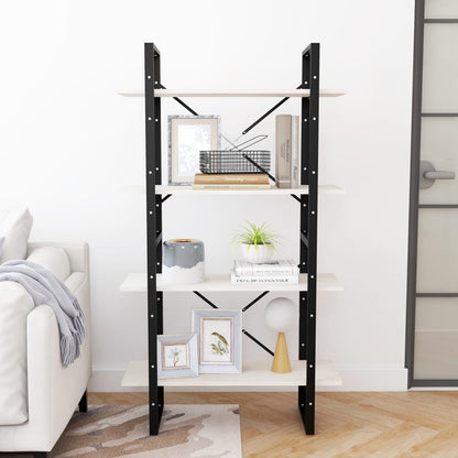 vidaXL Libreria a 4 Ripiani Bianca 80x30x140 cm in Massello di Pino
