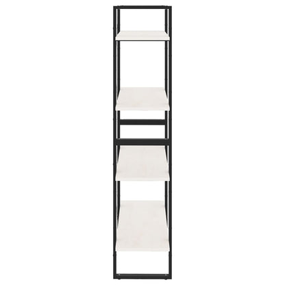 vidaXL Libreria a 4 Ripiani Bianca 80x30x140 cm in Massello di Pino
