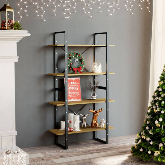 vidaXL Libreria a 4 Ripiani 80x30x140 cm in Legno Massello di Pino VIDAXL