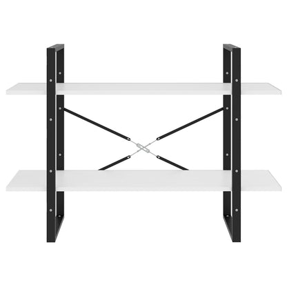 vidaXL Libreria a 2 Ripiani Bianca 100x30x70 cm in Legno Multistrato
