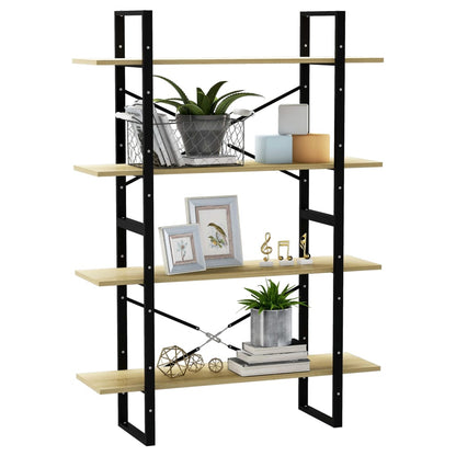 vidaXL Libreria 4 Ripiani Rovere Sonoma 100x30x140cm Legno Multistrato