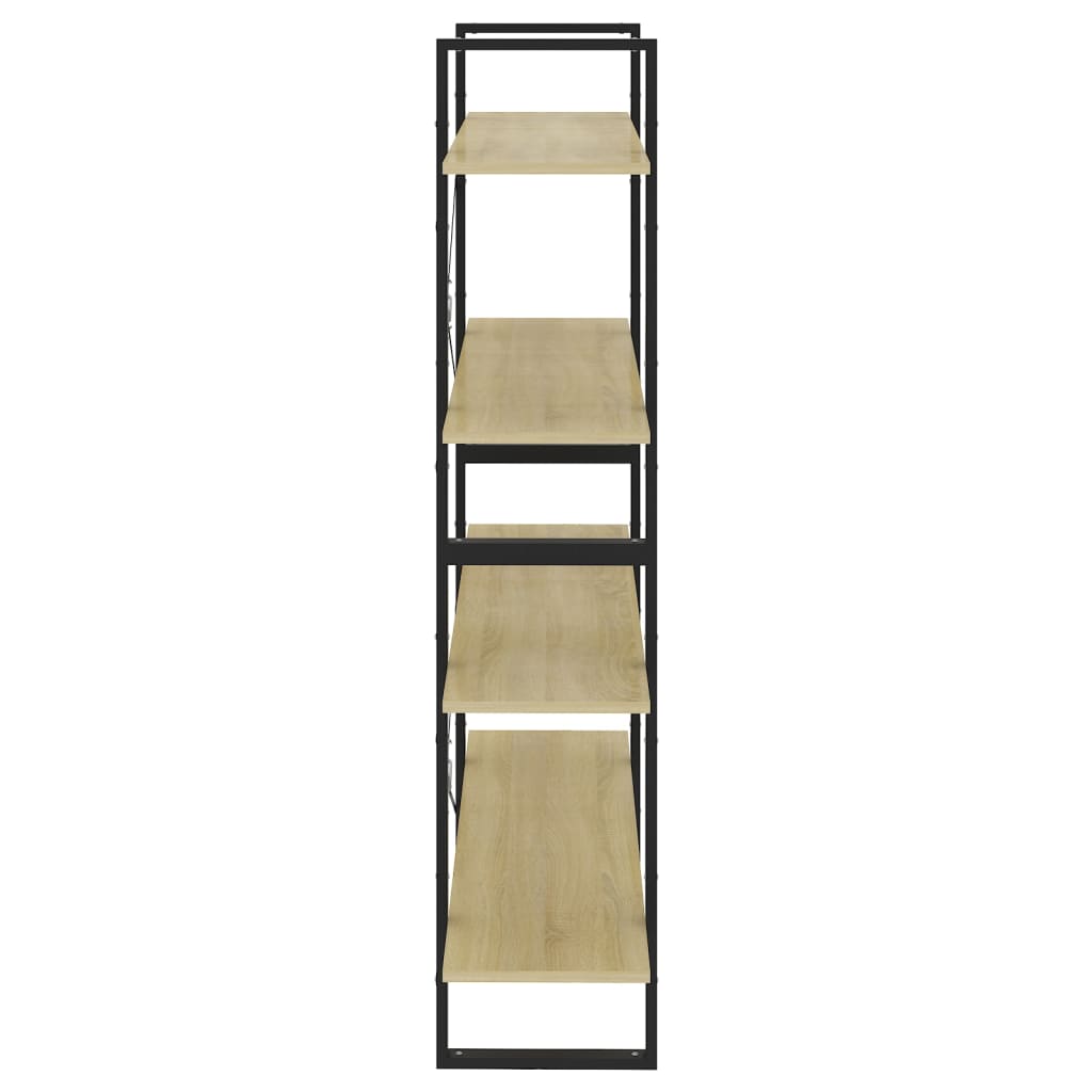 vidaXL Libreria 4 Ripiani Rovere Sonoma 100x30x140cm Legno Multistrato