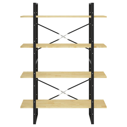 vidaXL Libreria a 4 Ripiani 100x30x140 cm in Legno Massello di Pino