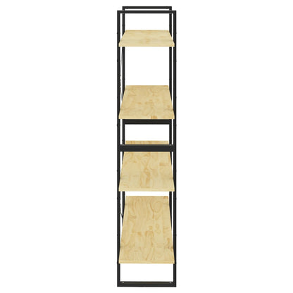 vidaXL Libreria a 4 Ripiani 100x30x140 cm in Legno Massello di Pino