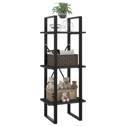 vidaXL Libreria a 3 Ripiani Grigia 40x30x105 cm in Legno Multistrato