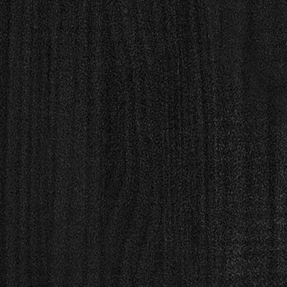 vidaXL Libreria a 3 Ripiani Nera 40x30x105 cm Legno Massello di Pino