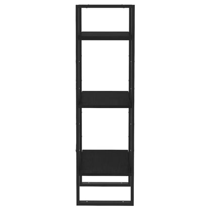 vidaXL Libreria a 3 Ripiani Nera 40x30x105 cm Legno Massello di Pino
