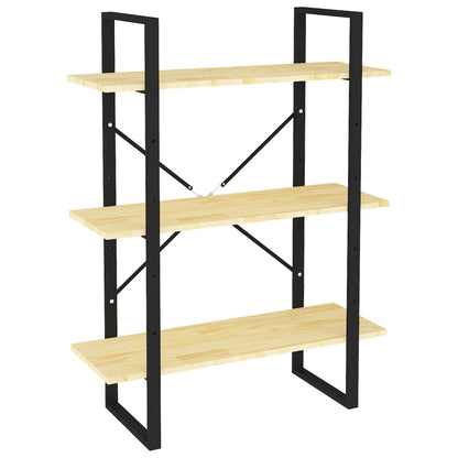 vidaXL Libreria a 3 Ripiani 80x30x105 cm in Legno Massello di Pino