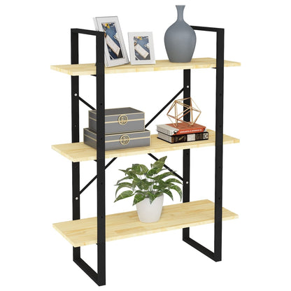 vidaXL Libreria a 3 Ripiani 80x30x105 cm in Legno Massello di Pino