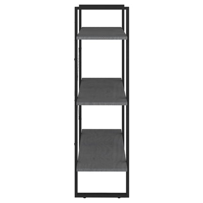 vidaXL Libreria a 3 Ripiani Grigia 80x30x105 cm in Massello di Pino